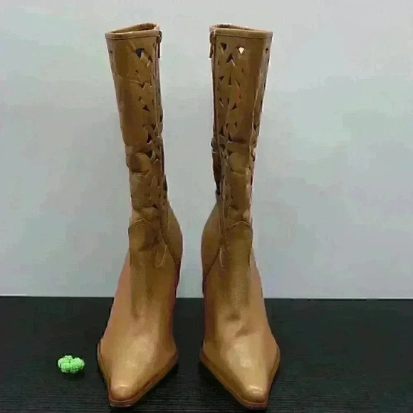 Vintage Mia Lacey Women’s Tan Leather Boots - Picture 5 of 10